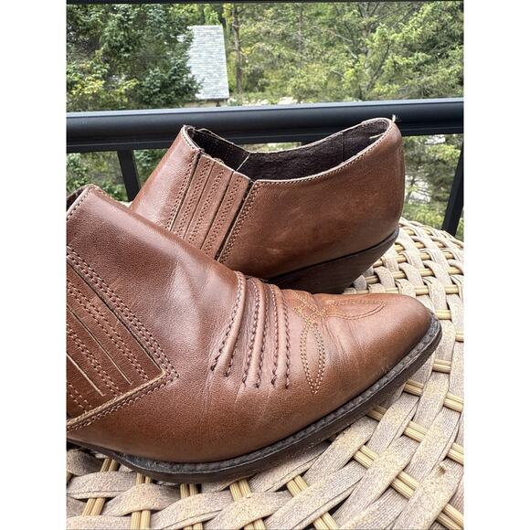 Vintage Guess by Georges Marciano Women’s Size 5.5 Brown Leather Ankle Booties - Picture 12 of 15